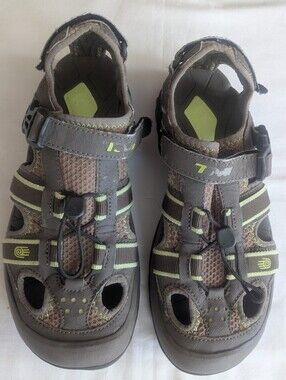 Teva Omnium Brown-Green Women Hibryd Outdoor Sport Sandals /Trail Shoes Size 9